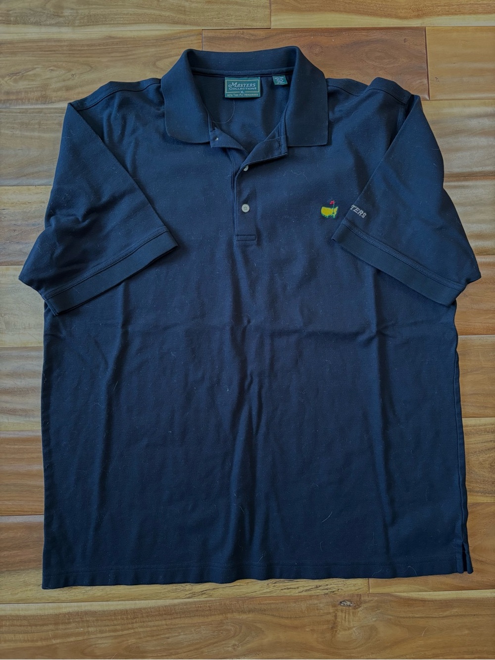 Masters Men's Polo with Embroidered Logo - Black XL